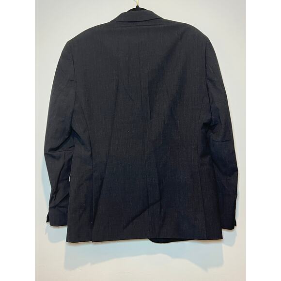 Promto Uomo Suit Jacket Blazer Wool Charcoal Grey Mens Size‎ 42 Long 36 Waist - Picture 2 of 7